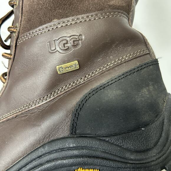 UGG Australia Adirondack Brown Leather Winter Snow Boots 5446 Womens 7 EU 38 - Picture 7 of 9